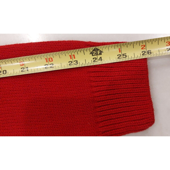 Chaps Mens Red Long Sleeve Original Classic-Fit Crewneck Solid Sweater Large - Picture 6 of 6